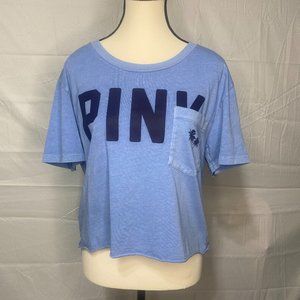 PINK VICTORIAS SECRET CROP SHIRT